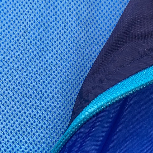 RARE Vintage 90's Nike Windbreaker Jacket Full Zip Blue Colorblock‎ Mens Small - Picture 7 of 12
